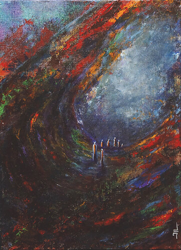 Procession Nomade by Jean-Luc Lacroix, Painting for Sale on Select