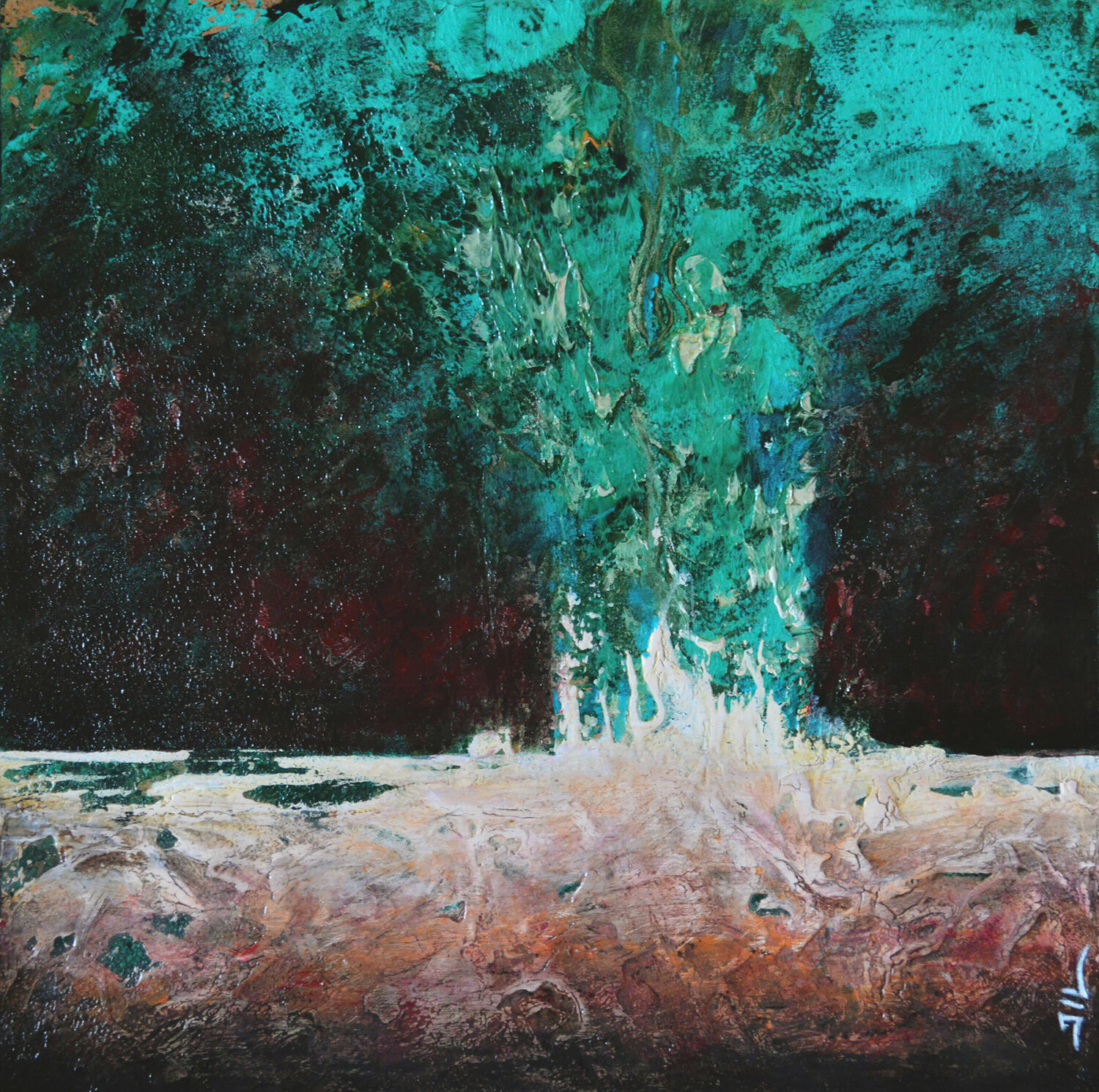 Eruption Jean-Luc Lacroix Original painting for sale