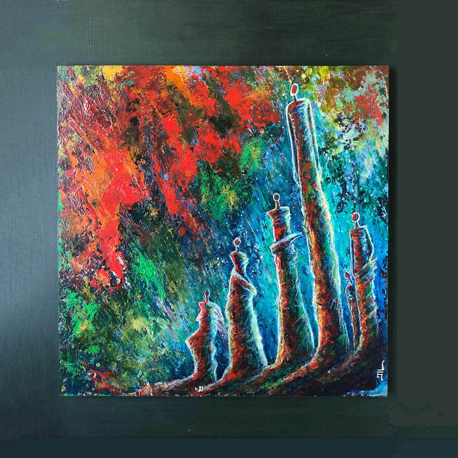 TRONCS DE VIE Jean-Luc Lacroix Original painting for sale