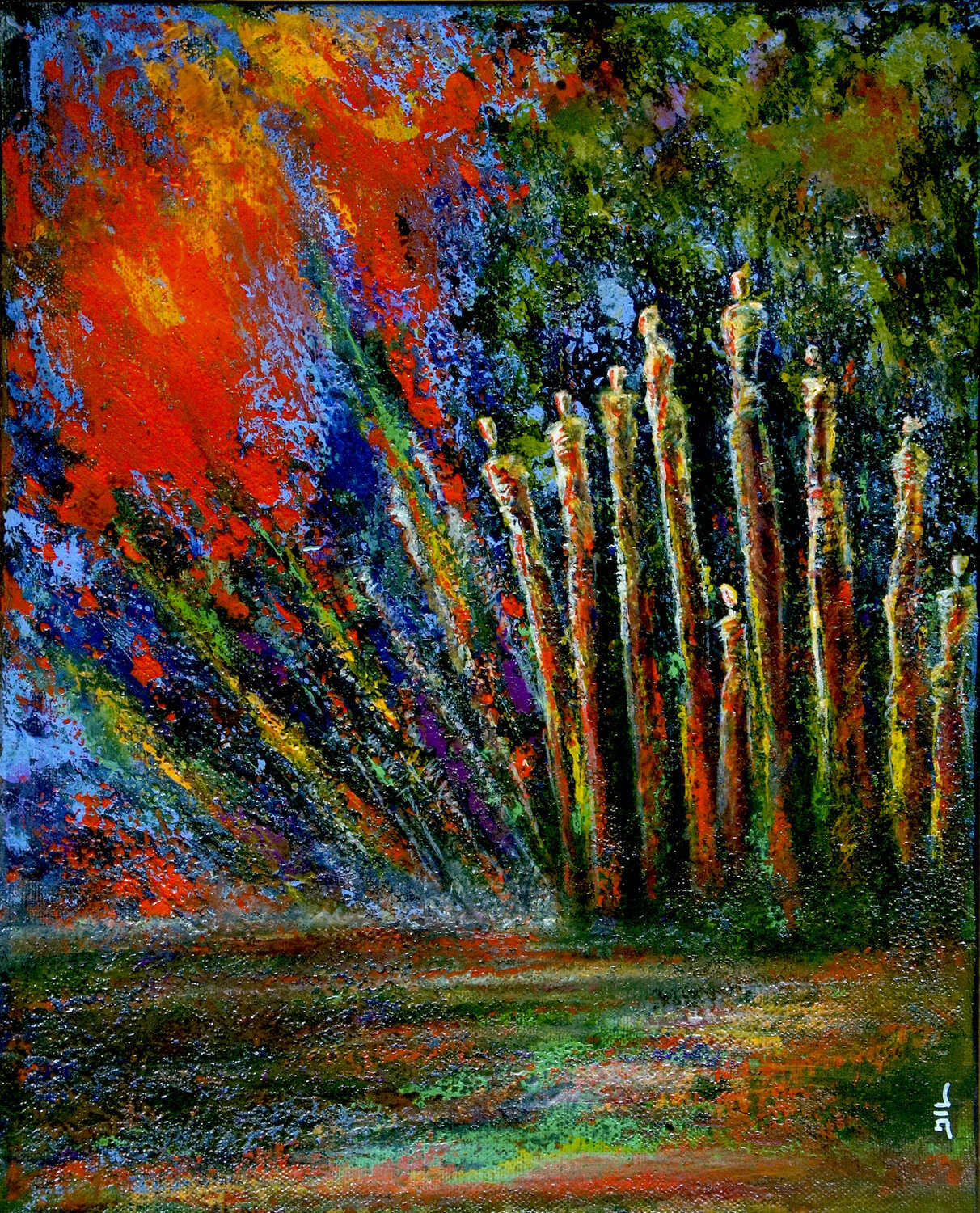 Bouquets de vies Jean-Luc Lacroix Original painting for sale
