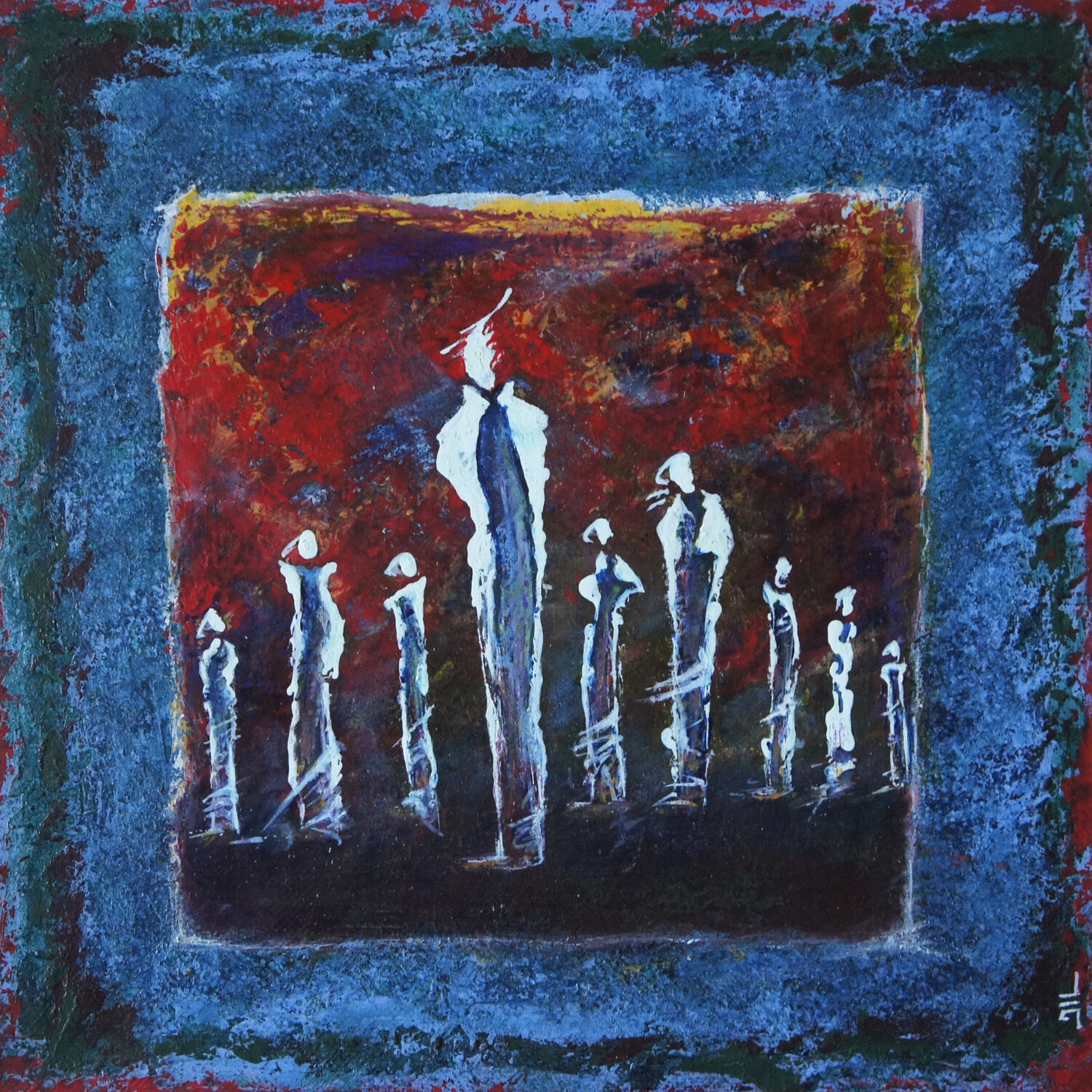 Rouge Mirage Jean-Luc Lacroix Original painting for sale