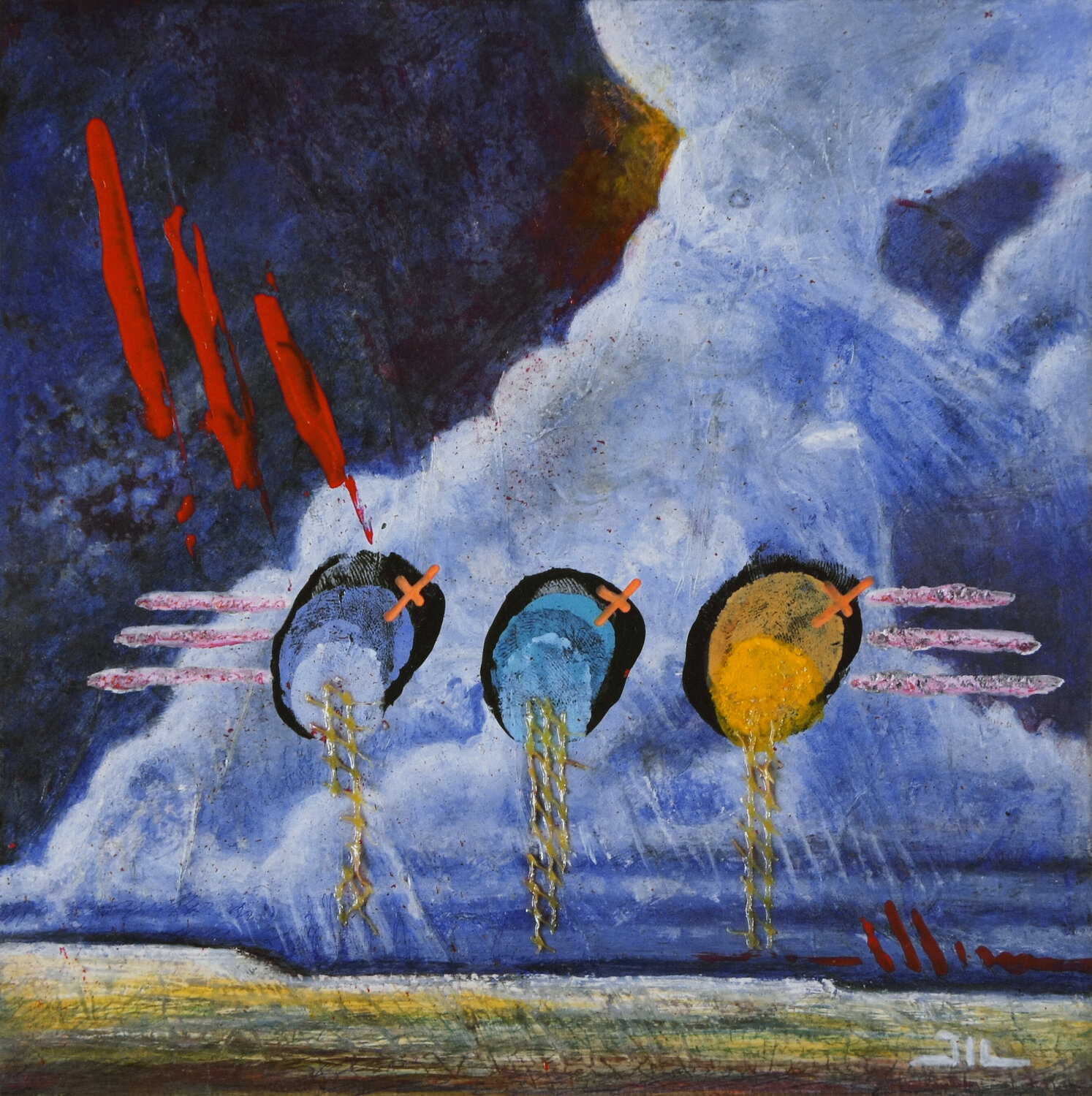 RAIN CLOUD Jean-Luc Lacroix Original painting for sale