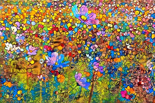 MODERN WILDFLOWERS - 2 by Nik Tod, Painting for Sale on Select