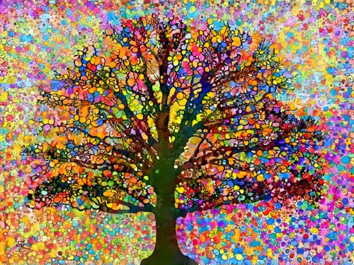FLOWER TREE 2 by Nik Tod, Painting for Sale on Select