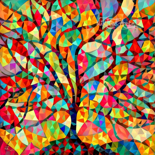 ABSTRACT TREE OF LIFE - 2 by Nik Tod, Painting for Sale on Select