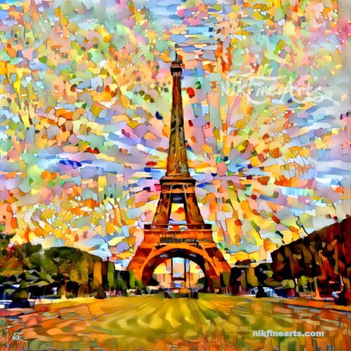 BEAUTIFUL EIFFEL TOWER by Nik Tod, Painting for Sale on Select
