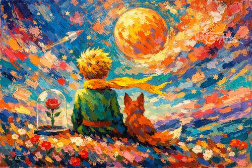 THE LITTLE PRINCE von Nik Tod, Malerei kaufen auf Select
