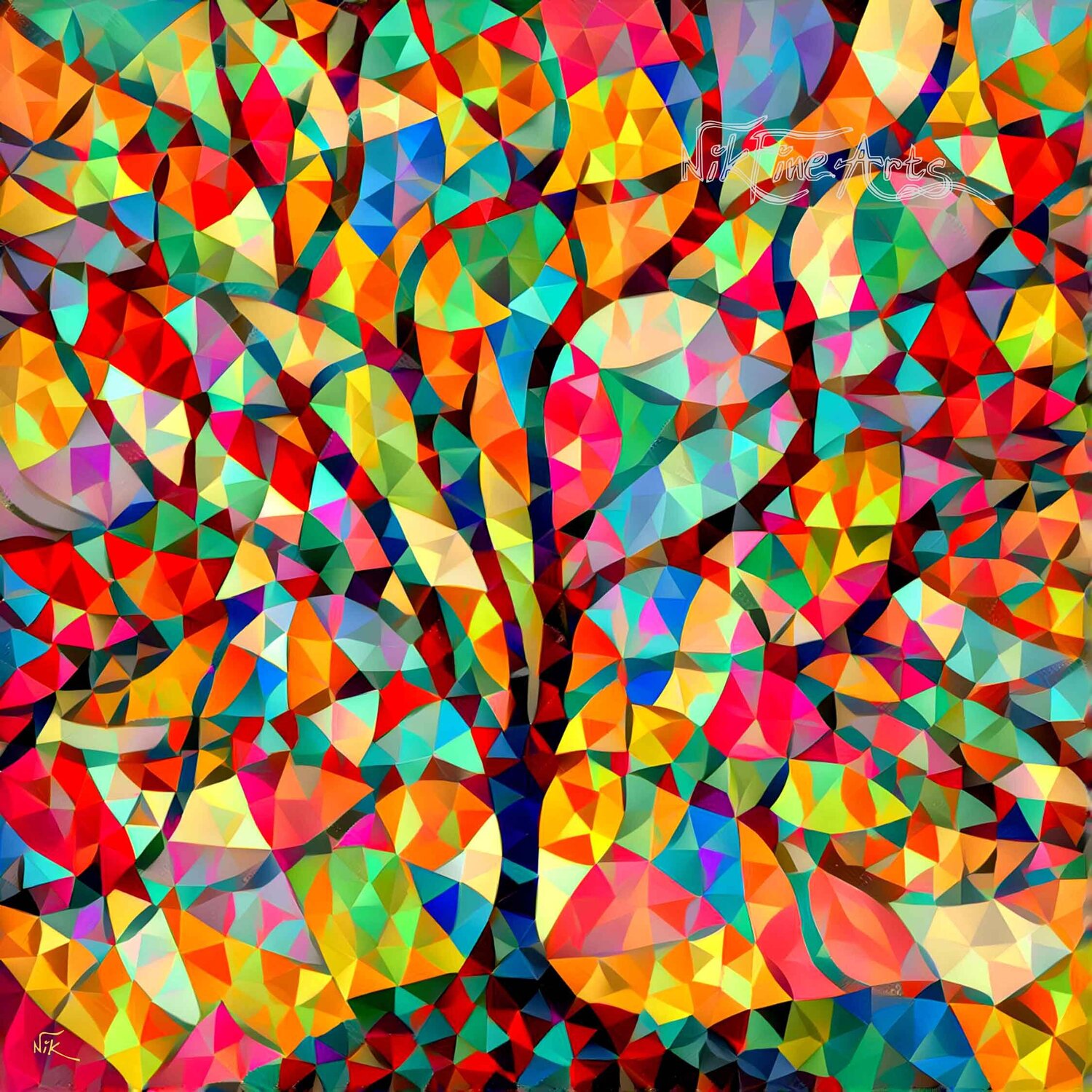 ABSTRACT TREE OF LIFE - 2 Nik Tod Original painting for sale