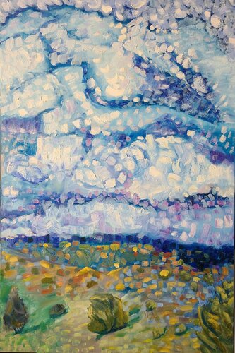View from the road by Stacy N, Painting for Sale on Select