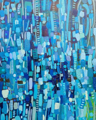 Blue connection by Stacy N, Painting for Sale on Select