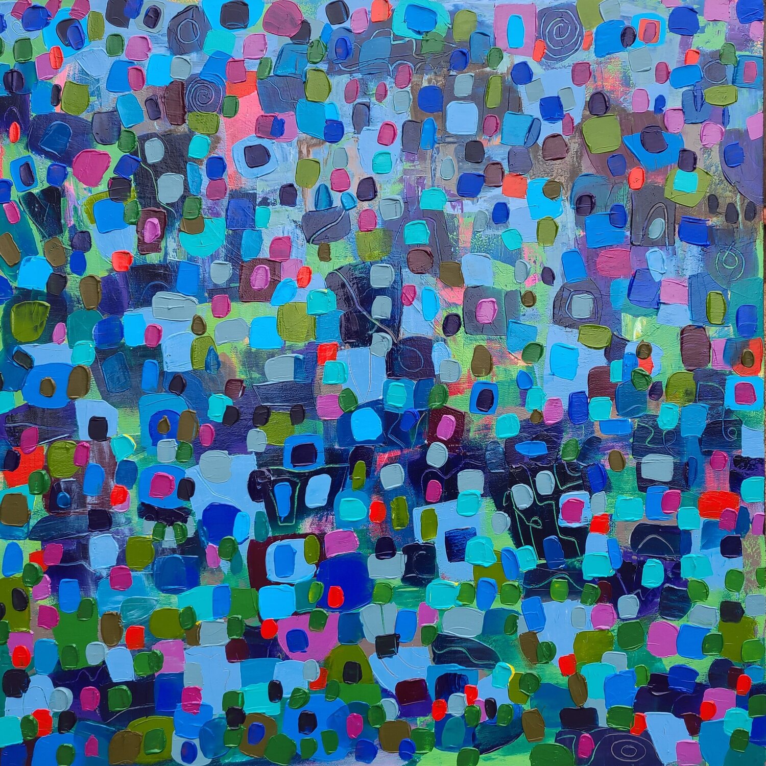 Colorful world Stacy N Original painting for sale