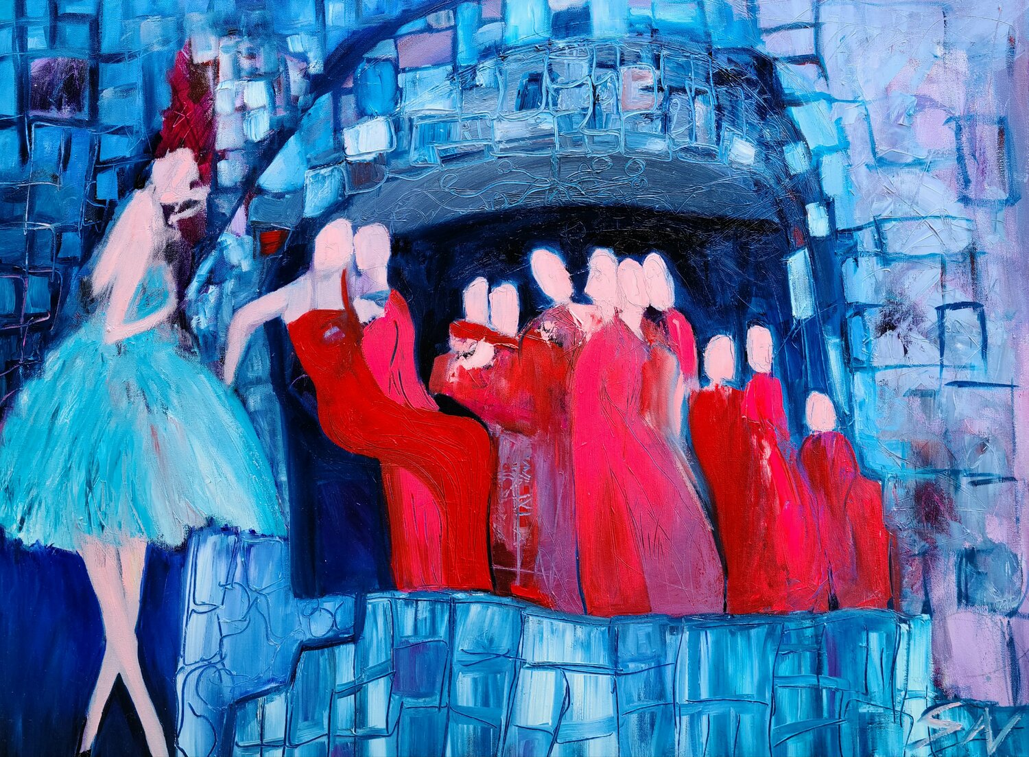 Palace promenade Stacy N Original painting for sale