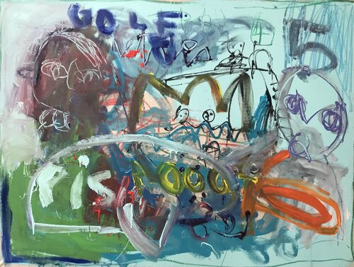 Cocktail: piscine et golf by NEP, Painting for Sale on Select