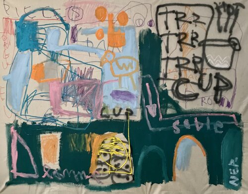 6 cafés en grains svp by NEP, Painting for Sale on Select