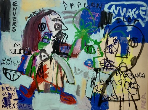 Le dragon? Avec ou sans maillot? by NEP, Painting for Sale on Select