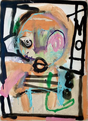 Est ce que tu veux bien sortir du cadre? by NEP, Painting for Sale on Select