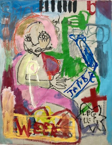 Fume ou arrête le karaté by NEP, Painting for Sale on Select
