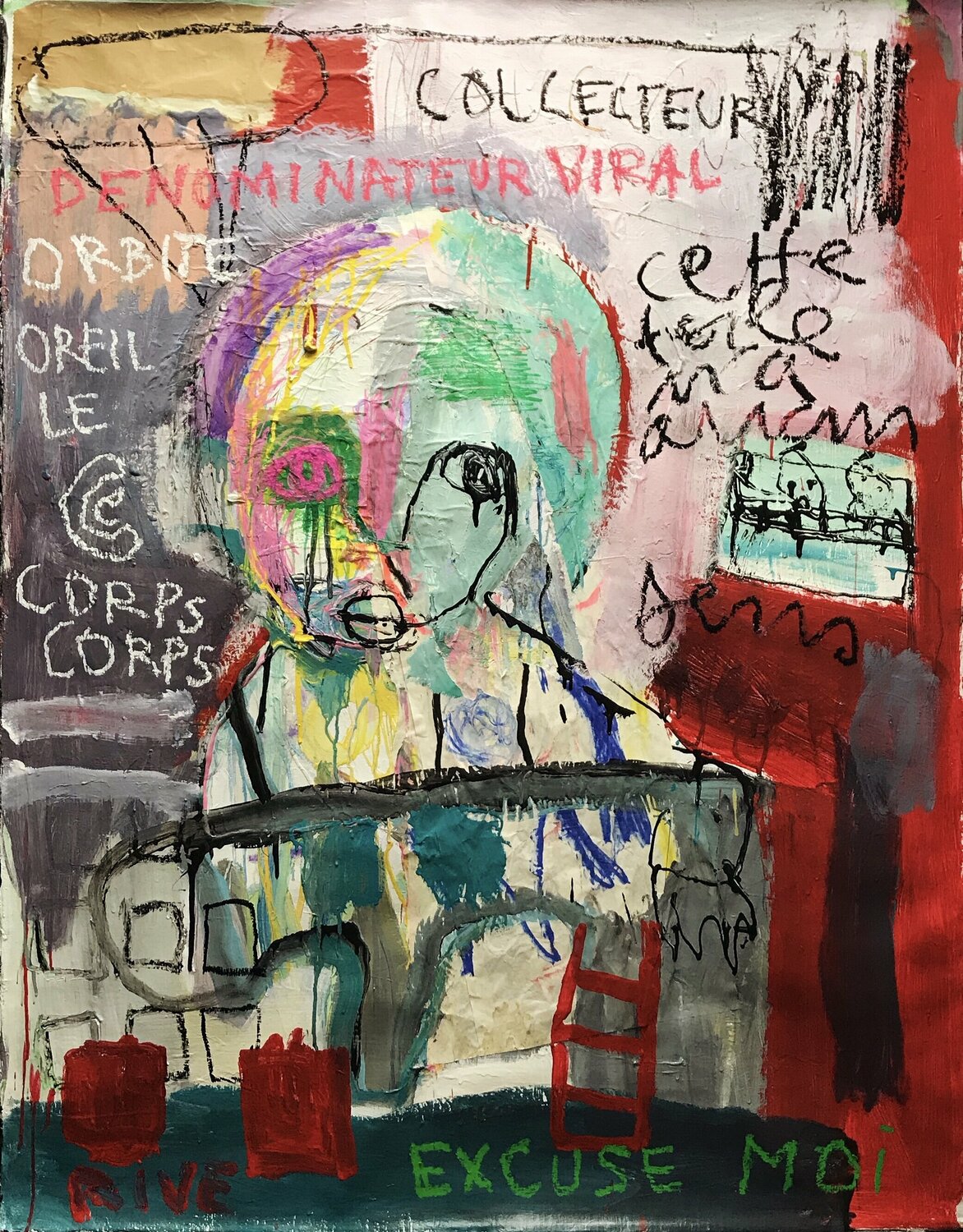 À l’origine je voulais faire un piano NEP Original painting for sale