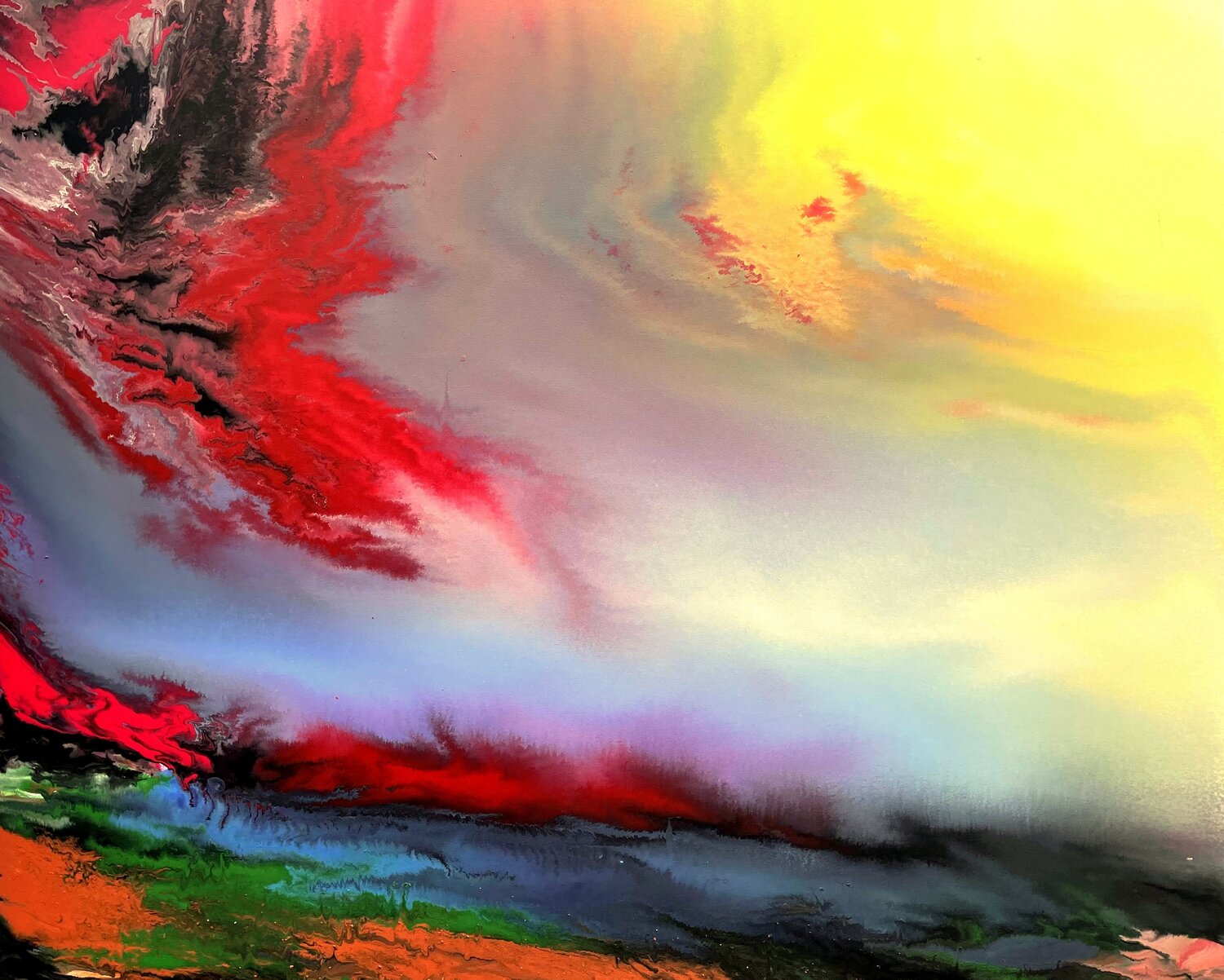 Sturm : Invasion : Ostern Christian v. Grumbkow Original painting for sale