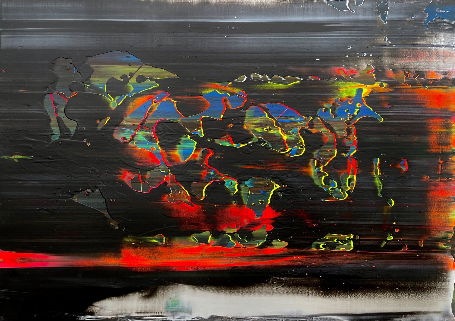 Schwarzmalerei 3 Christian v. Grumbkow Original painting for sale