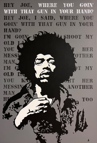 HEY JOE (GREY) by Michel Acosta Perez, Painting for Sale on Select
