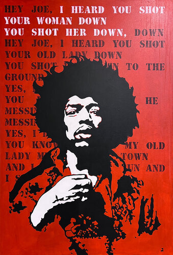 HEY JOE (RED) by Michel Acosta Perez, Painting for Sale on Select
