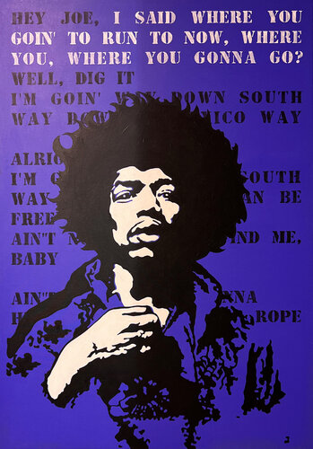 HEY JOE (BLUE) by Michel Acosta Perez, Painting for Sale on Select