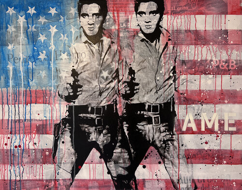 AMERICAN DREAM 2 (ELVIS) by Michel Acosta Perez, Painting for Sale on Select