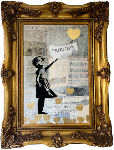 Banksy Update Available — La caja de Pandora by Michel Acosta Perez, Painting for Sale on Select