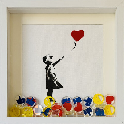 Banksy update available (All You Need is a Like) 1/50 by Michel Acosta Perez, Painting for Sale on Select