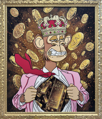 GOLD EXPLOSION by Michel Acosta Perez, Painting for Sale on Select