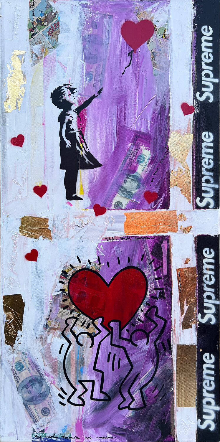 Banksy update available (EL EXITO) Michel Acosta Perez Original painting for sale