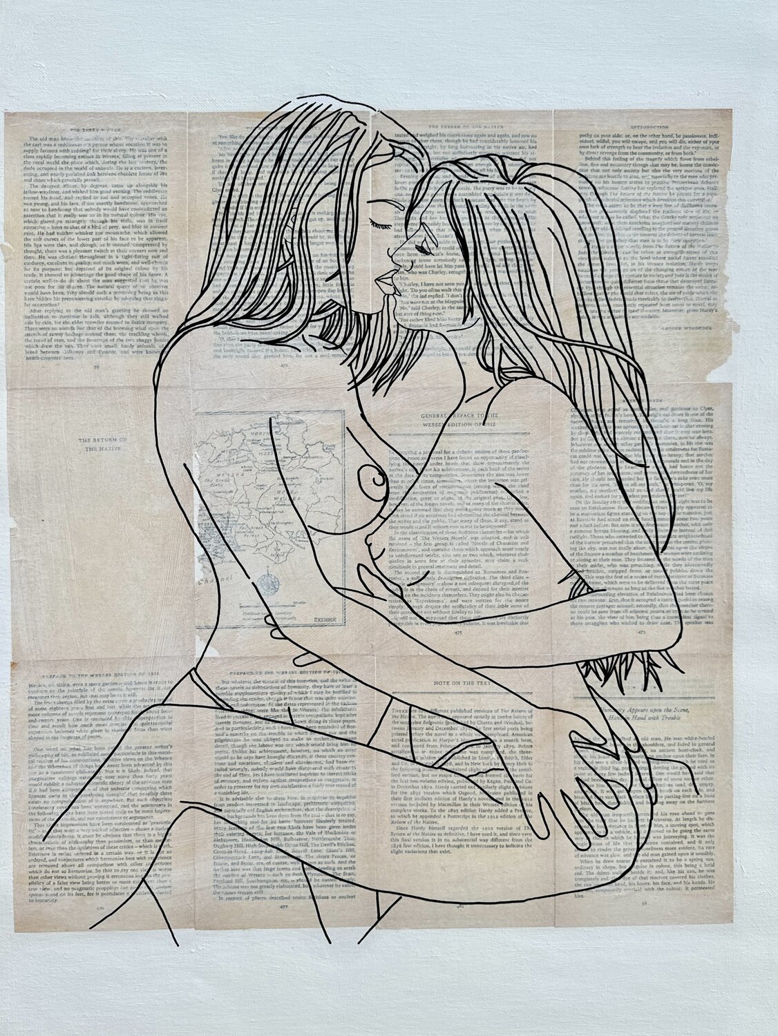 LOVERS Michel Acosta Perez Original painting for sale