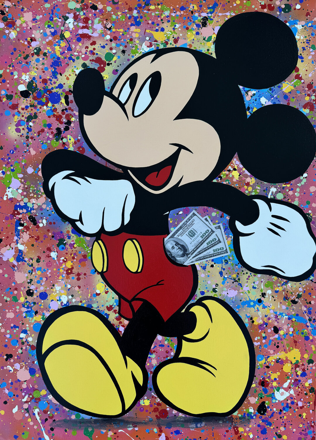 HAPPY MONEY Michel Acosta Perez Original painting for sale