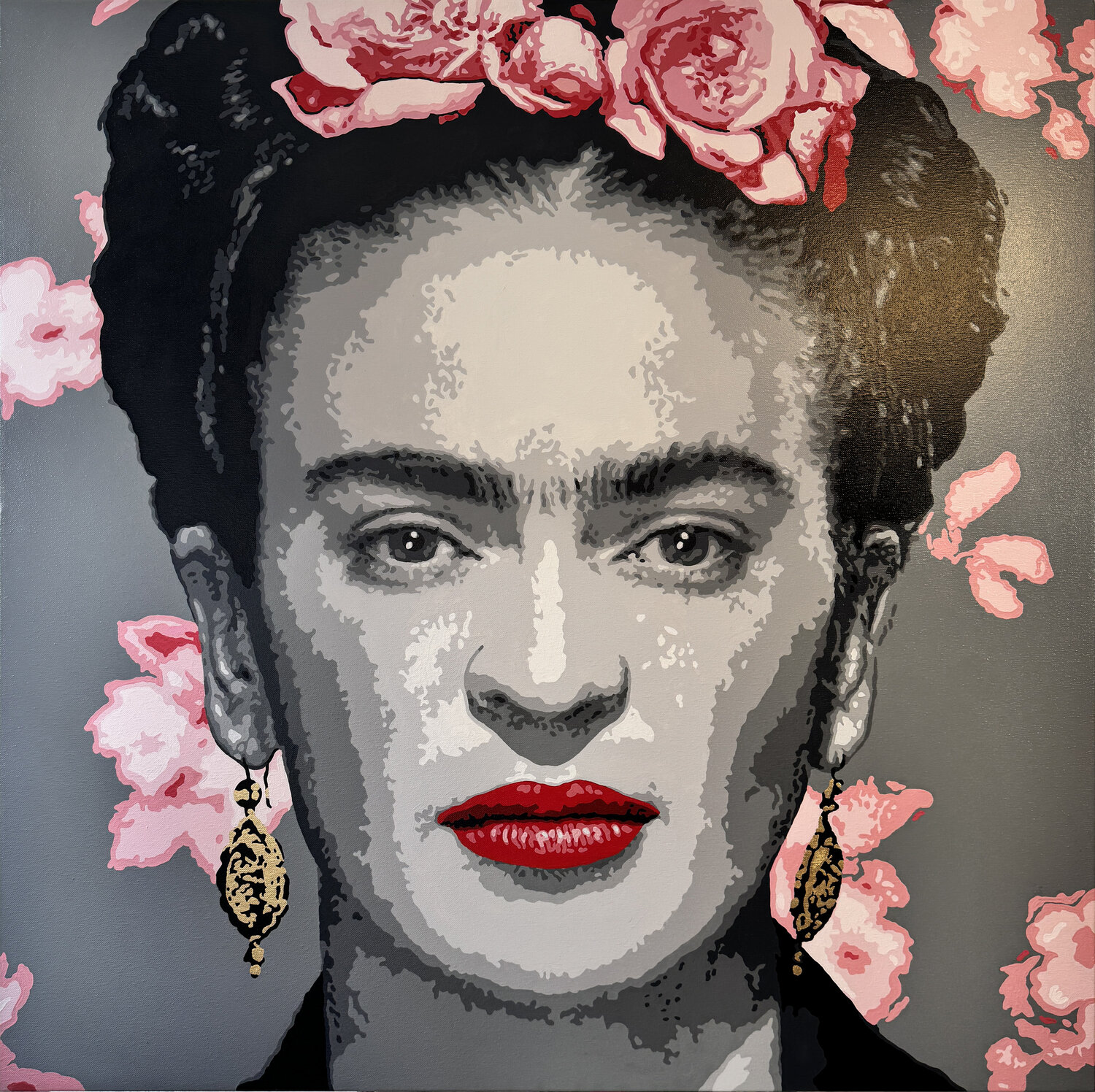 FRIDA (Flor de Acero) Michel Acosta Perez Original painting for sale