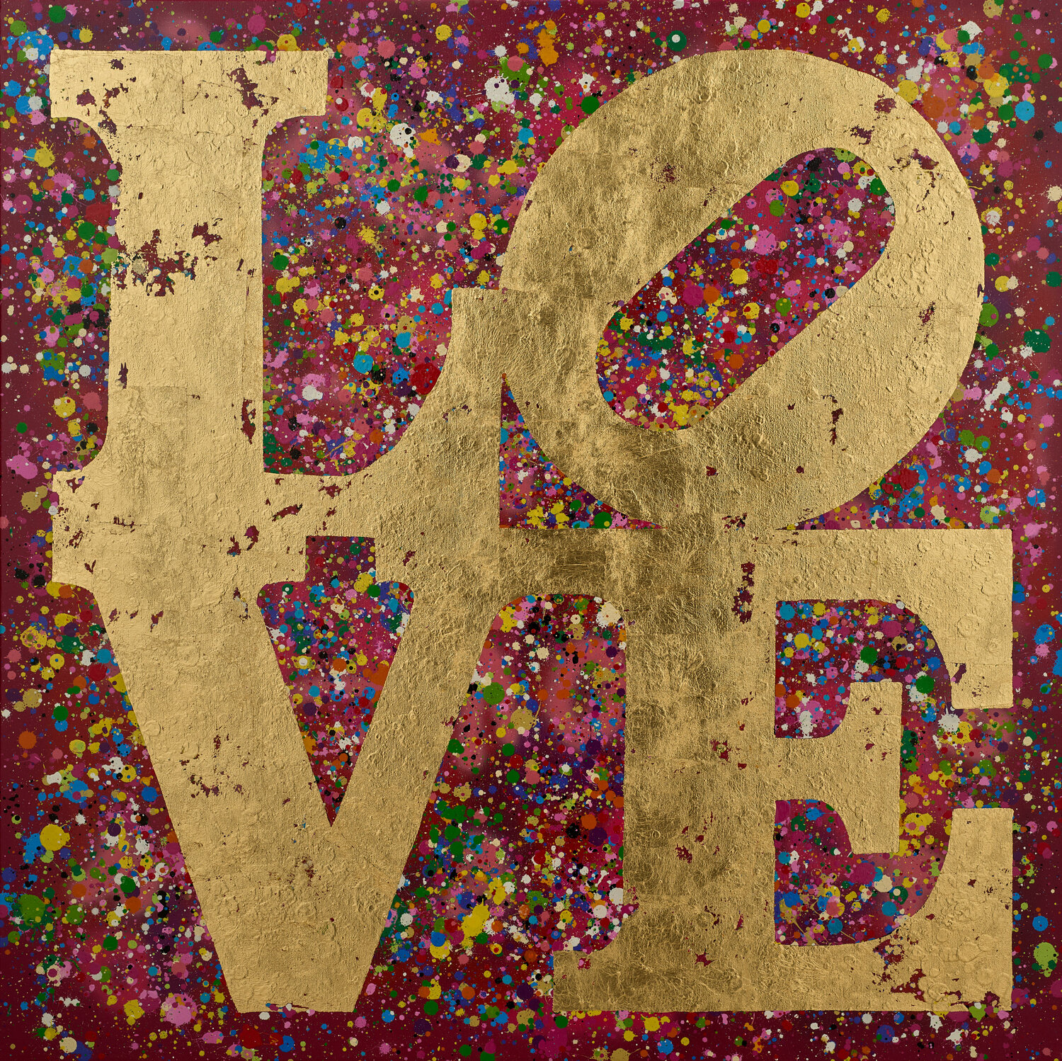 GOLDEN LOVE Michel Acosta Perez Original painting for sale