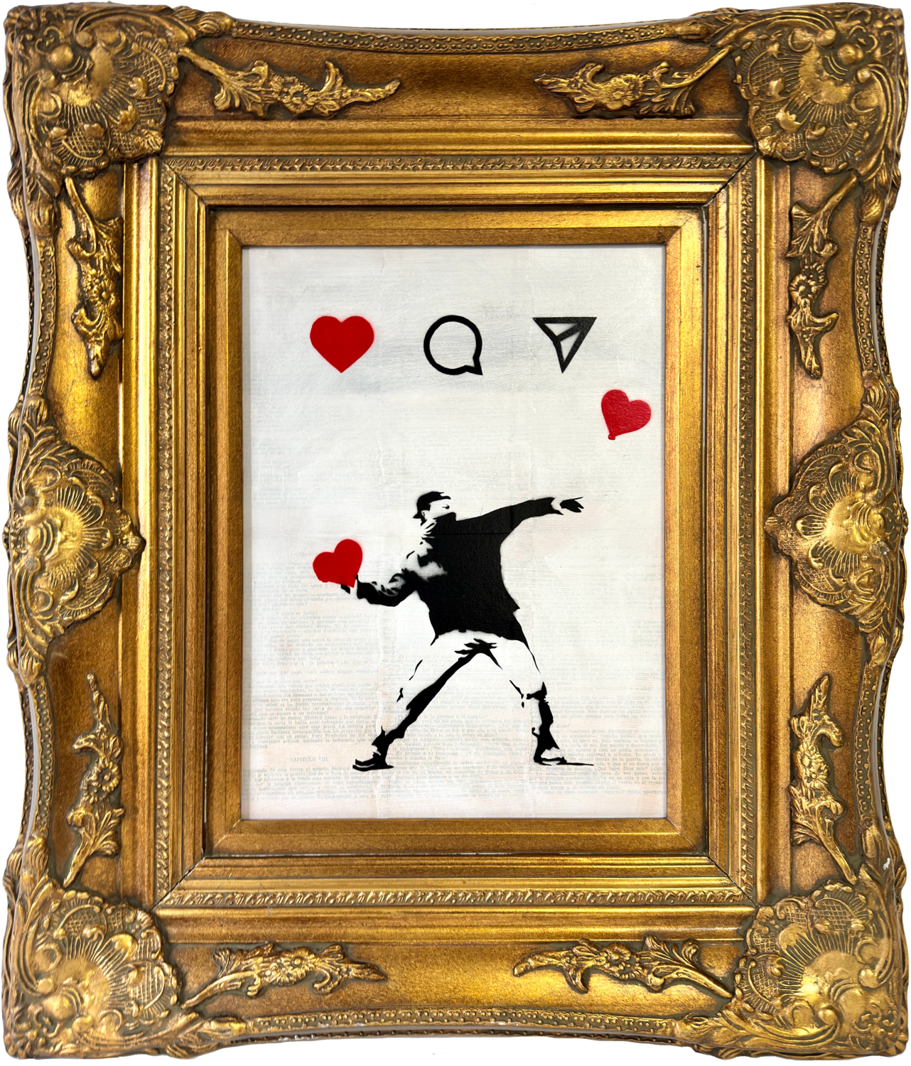 Banksy update available (Like, Comment, Revolt) Michel Acosta Perez Original painting for sale