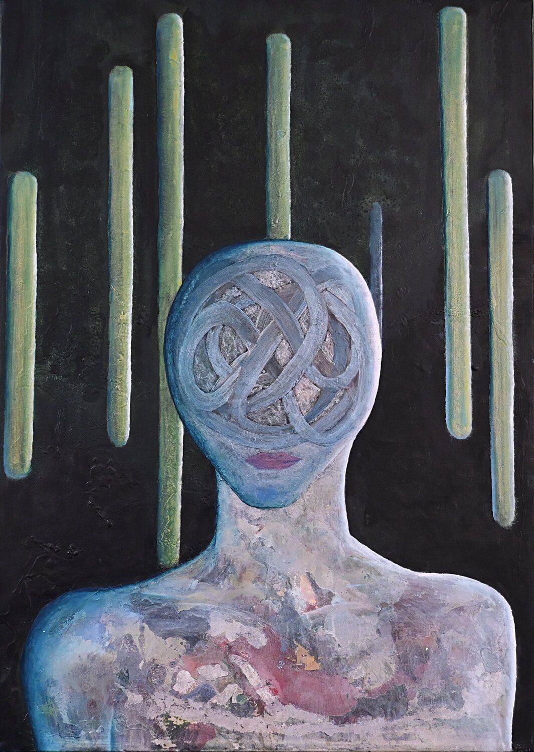 Alien Giuseppe Pastore Original painting for sale