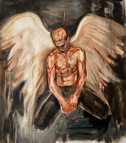 Light Up Angel Wings by Claudia Barbu, Painting for Sale on Select