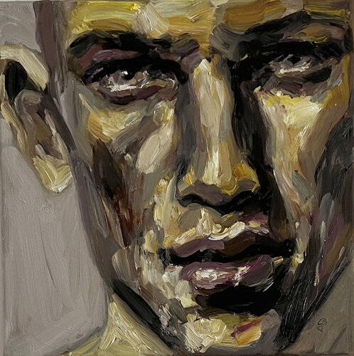 soulful eyes by Claudia Barbu, Painting for Sale on Select