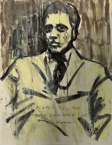 Scarface by Claudia Barbu, Painting for Sale on Select