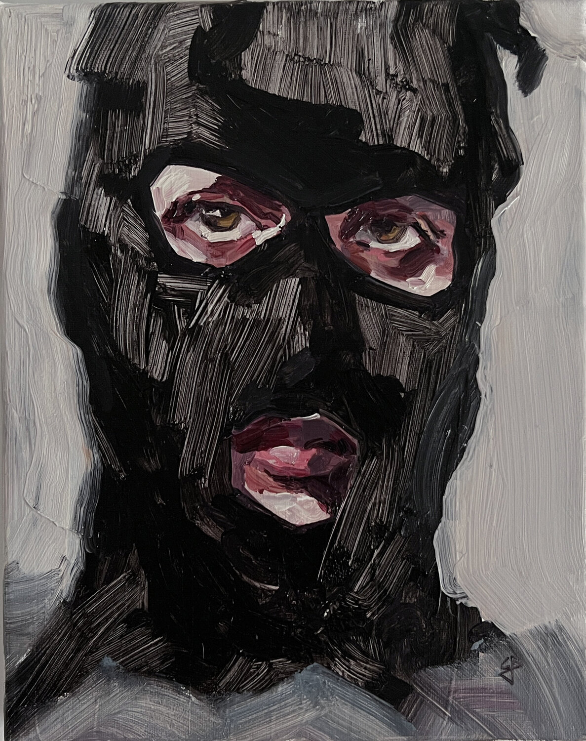 balaclava Claudia Barbu Original painting for sale