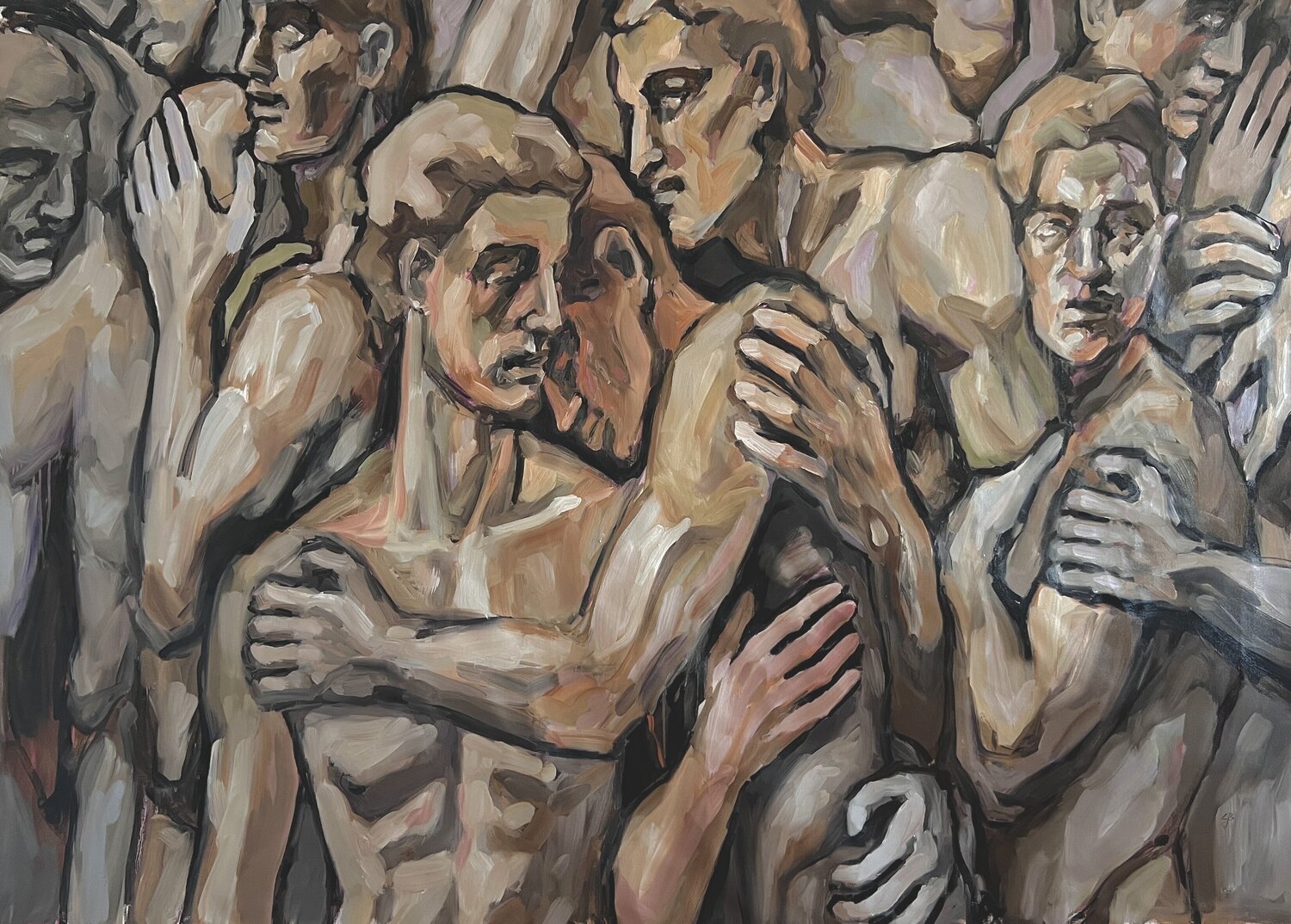 no safe place Claudia Barbu Original painting for sale