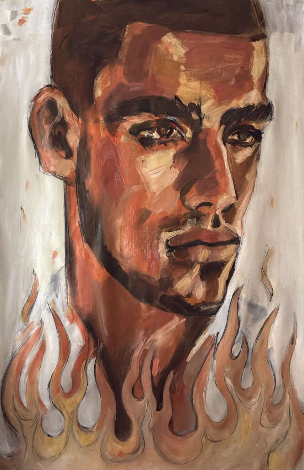 THE FLAME Claudia Barbu Original painting for sale