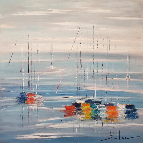 Les Lumières de l'Aube 2 by MICHEL SAINT-LUC, Painting for Sale on Select