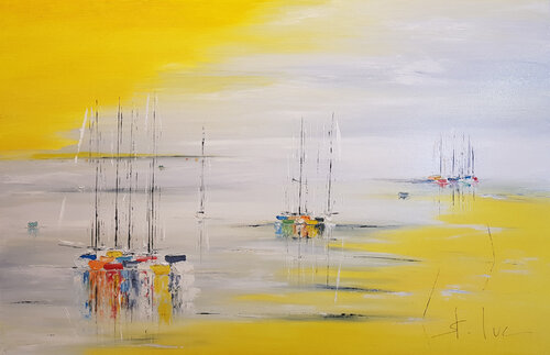 Lumière Jaune 4 by MICHEL SAINT-LUC, Painting for Sale on Select