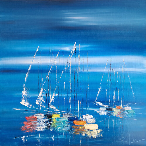 Rêve Bleu 2 by MICHEL SAINT-LUC, Painting for Sale on Select