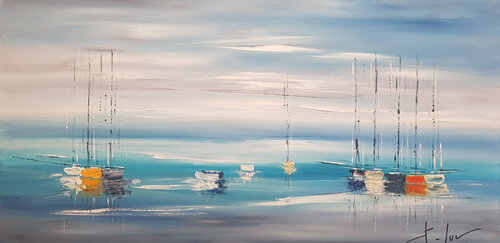 Bleu Lagon by MICHEL SAINT-LUC, Painting for Sale on Select