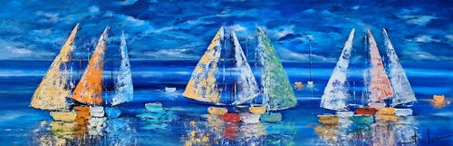 Les Ombres de la Nuit 4 by MICHEL SAINT-LUC, Painting for Sale on Select