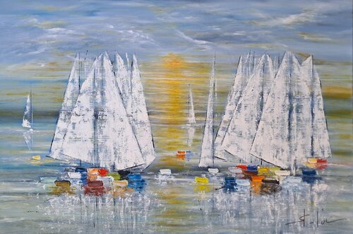 L'Odyssée Fugitive 2 by MICHEL SAINT-LUC, Painting for Sale on Select